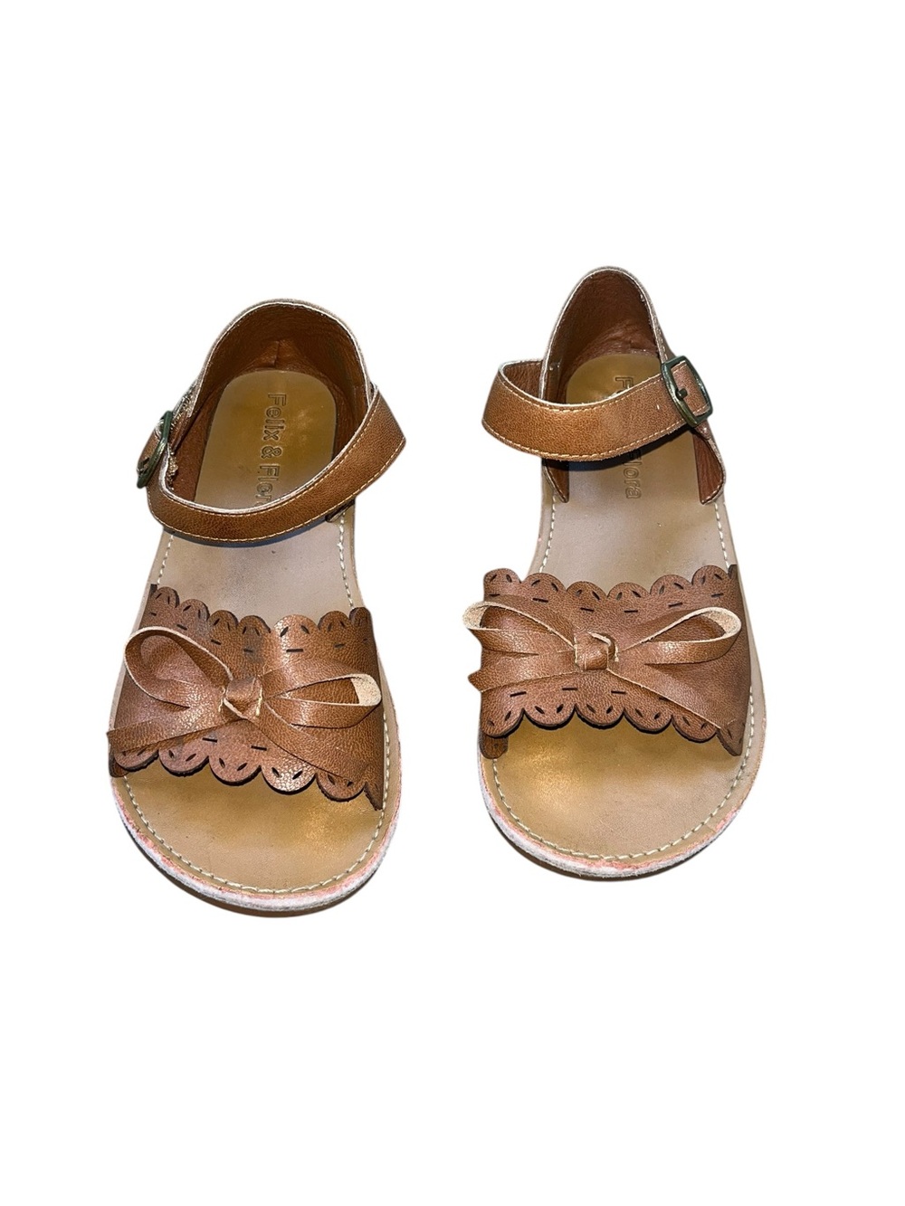 Felix & Flora Toddler Girl Sandals in Brown Size 12
